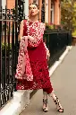 Mushq - Hemline Chikankari '24 Odyssey HMC-06 Crimson Chic