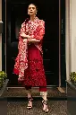 Mushq - Hemline Chikankari '24 Odyssey HMC-06 Crimson Chic