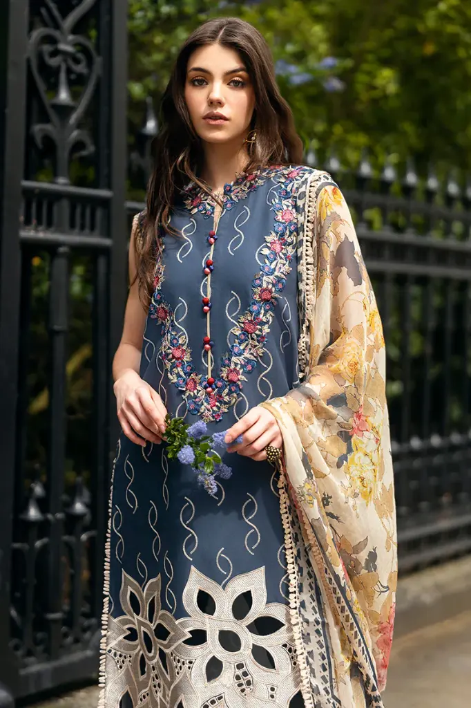 Mushq - Hemline Chikankari '24 Odyssey HMC-03 Petale Symphony