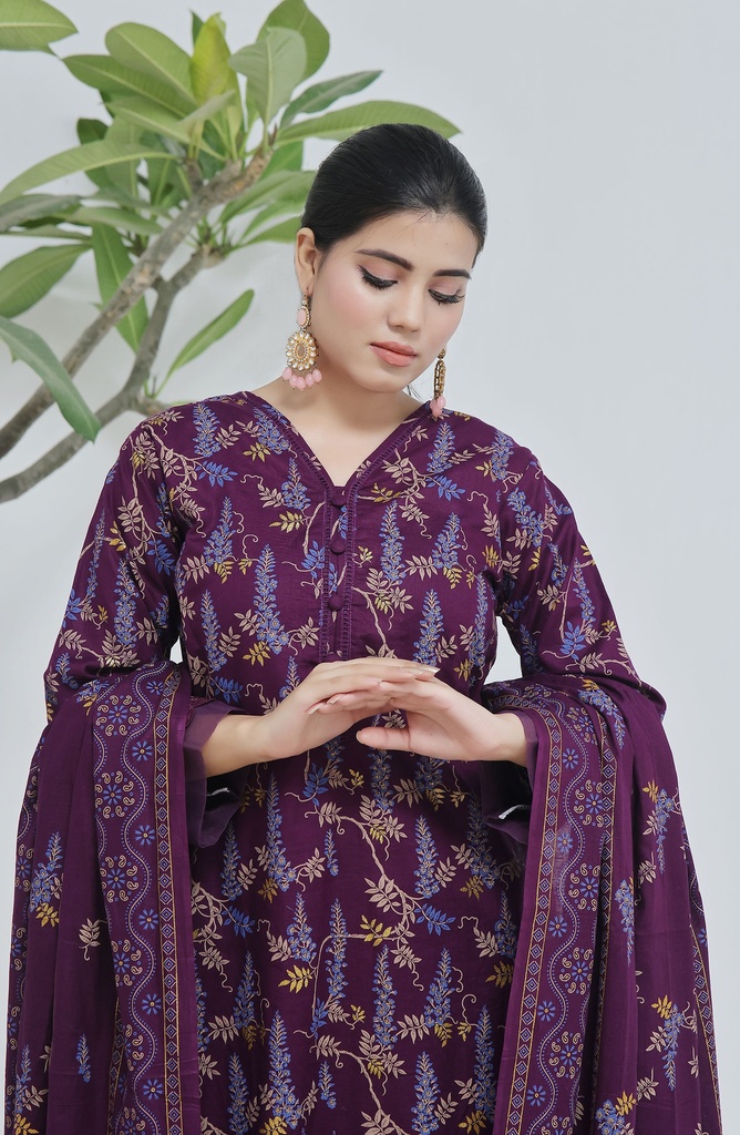 Designer Cotton Lawn 3 Pcs Unstitched Printed Collection 2024 - DL-166
