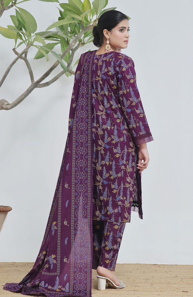 Designer Cotton Lawn 3 Pcs Unstitched Printed Collection 2024 - DL-166