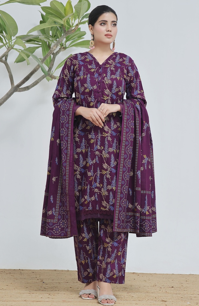 Designer Cotton Lawn 3 Pcs Unstitched Printed Collection 2024 - DL-166