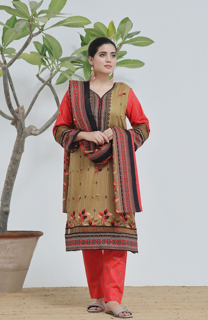 Designer Cotton Lawn 3 Pcs Unstitched Printed Collection 2024 - DL-162
