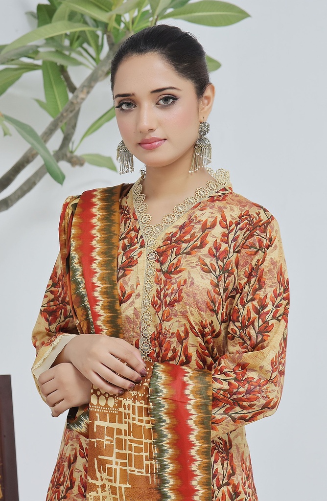 Designer Cotton Lawn 3 Pcs Unstitched Printed Collection 2024 - DL-161