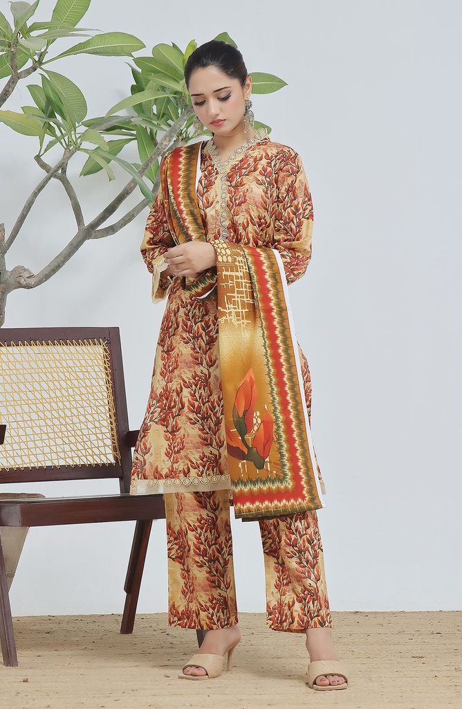 Designer Cotton Lawn 3 Pcs Unstitched Printed Collection 2024 - DL-161