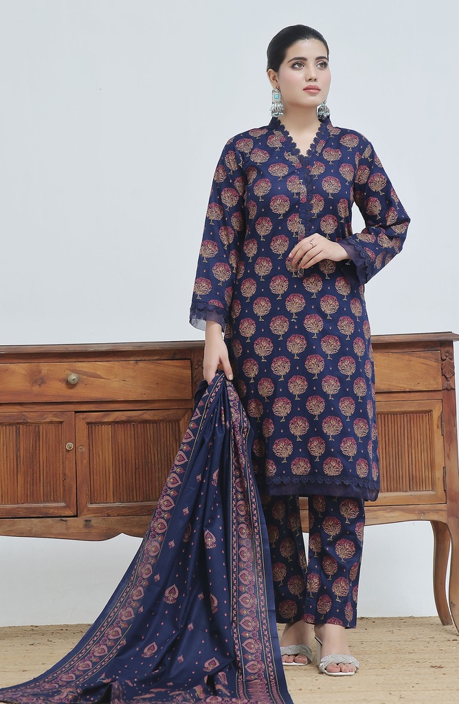 Designer Cotton Lawn 3 Pcs Unstitched Printed Collection 2024 - DL-157