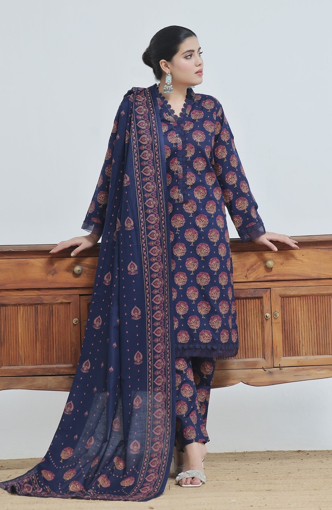 Designer Cotton Lawn 3 Pcs Unstitched Printed Collection 2024 - DL-157