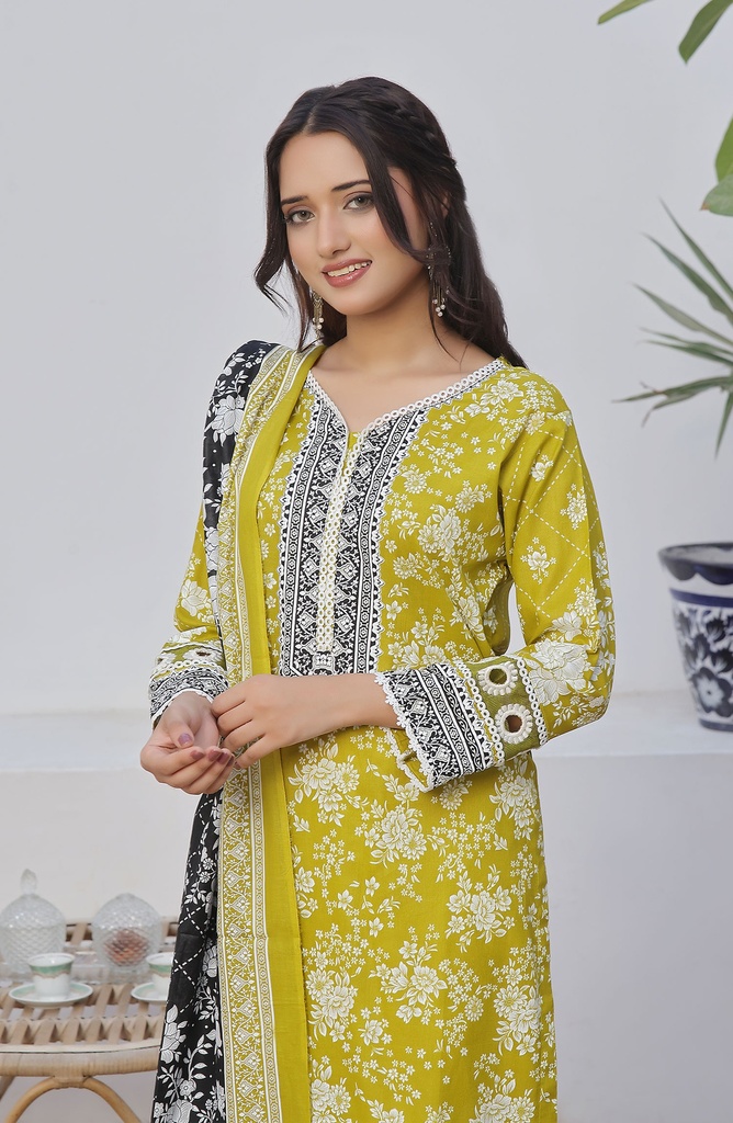 Designer Cotton Lawn 3 Pcs Unstitched Printed Collection 2024 - DL-143