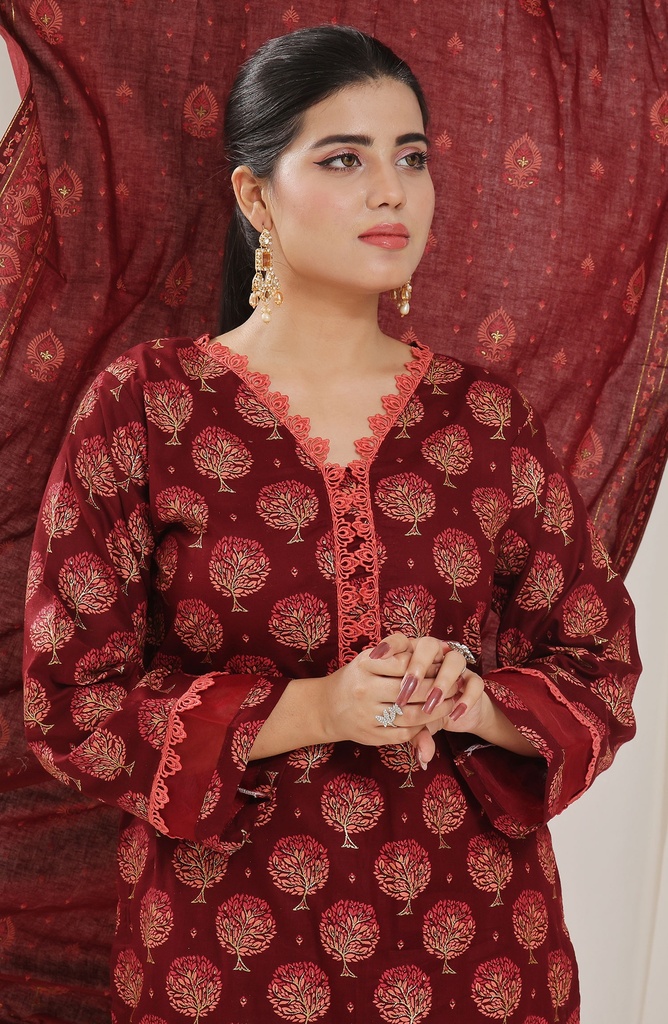Designer Cotton Lawn 3 Pcs Unstitched Printed Collection 2024 - DL-124