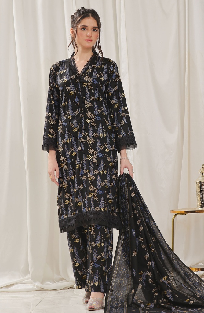 Designer Cotton Lawn 3 Pcs Unstitched Printed Collection 2024 - DL-122