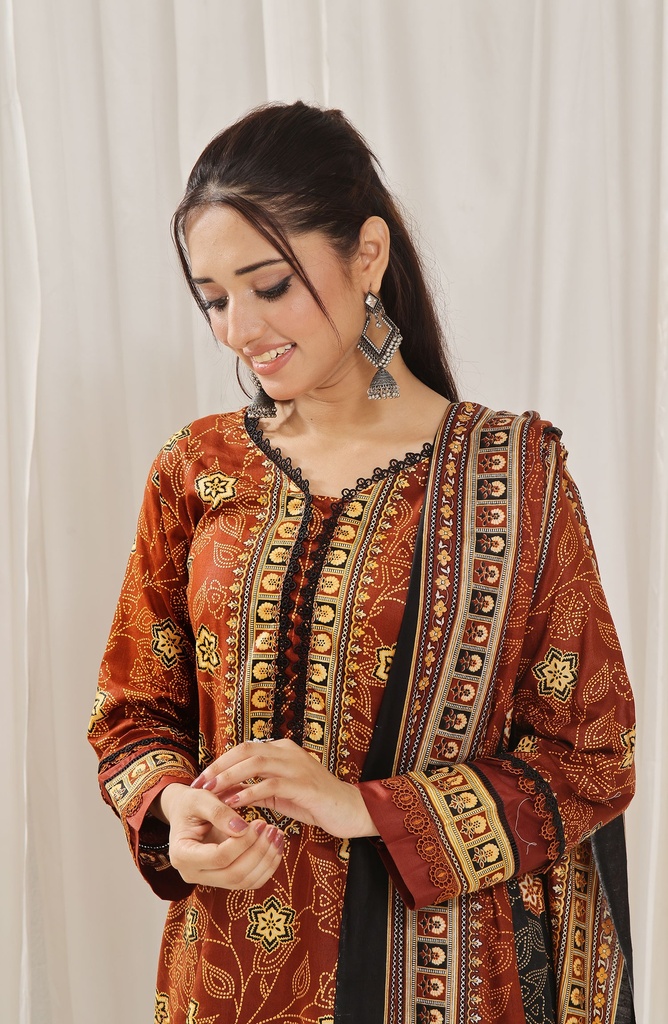 Designer Cotton Lawn 3 Pcs Unstitched Printed Collection 2024 - DL-118