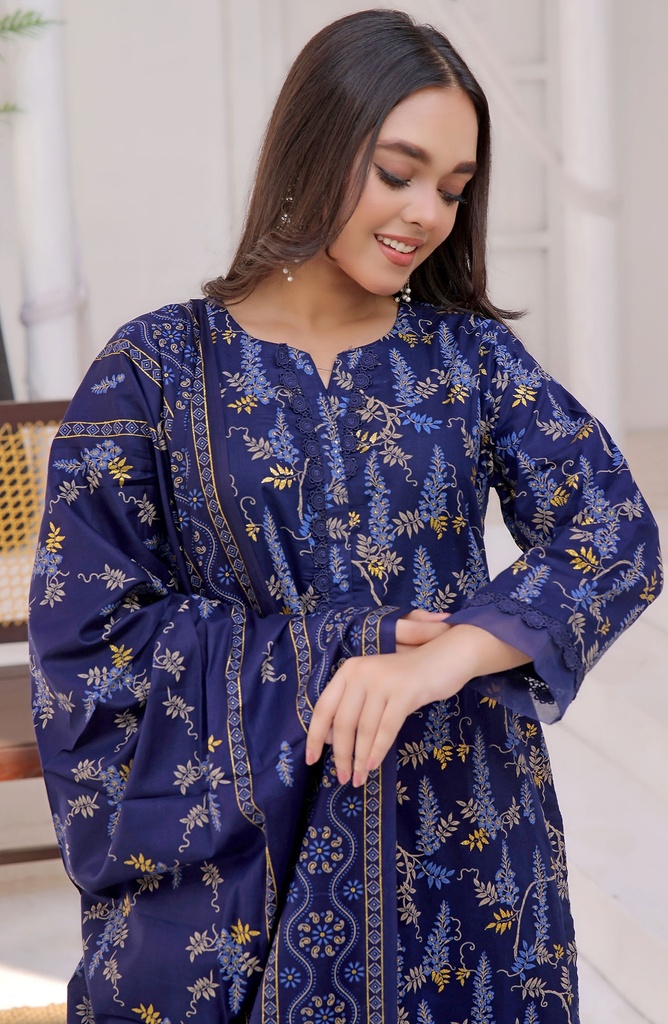 Designer Cotton Lawn 3 Pcs Unstitched Printed Collection 2024 - DL-089