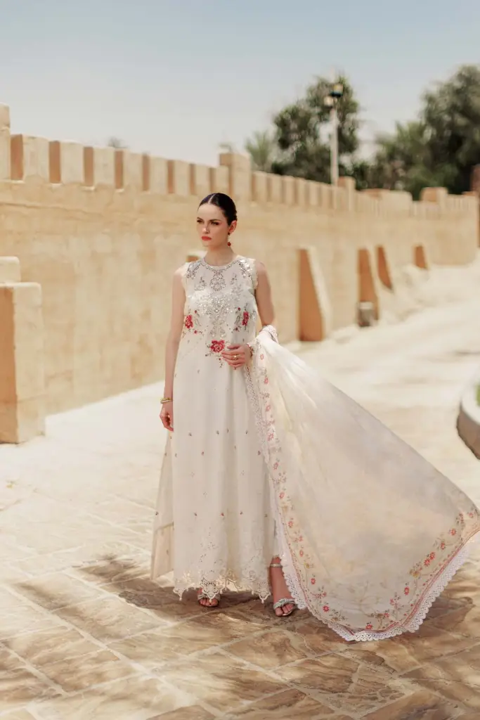 Saadia Asad - Noor Eid Handwork Schiffli Laserkari D9