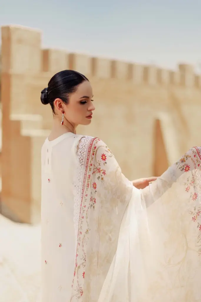 Saadia Asad - Noor Eid Handwork Schiffli Laserkari D9