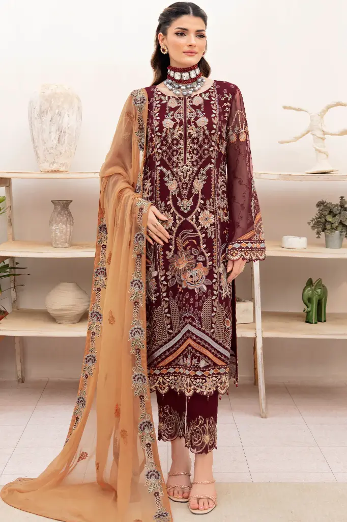 Ramsha - Chevron Chiffon Collection Vol 7 A-712