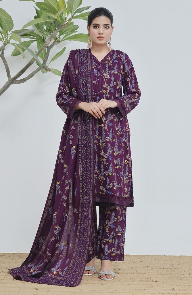 Designer Cotton Lawn 3 Pcs Unstitched Printed Collection 2024 - DL-166