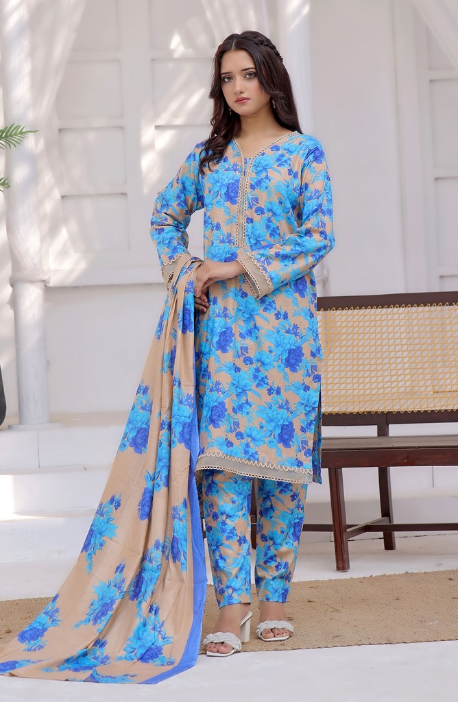 Designer Cotton Lawn 3 Pcs Unstitched Printed Collection 2024 - DL-093