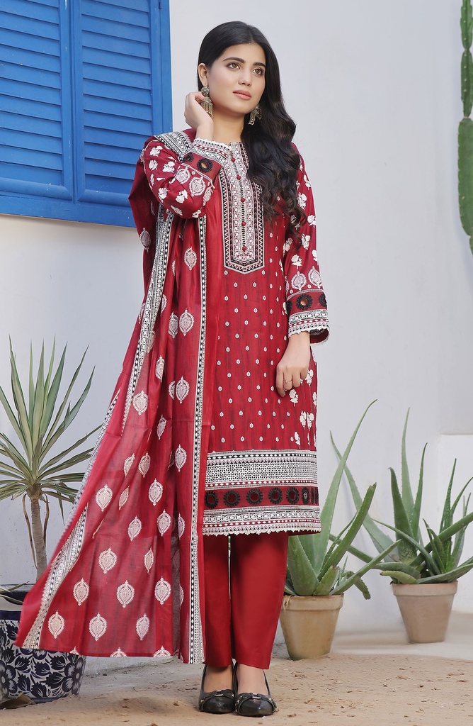 Designer Cotton Lawn 3 Pcs Unstitched Printed Collection 2024 - DL-145