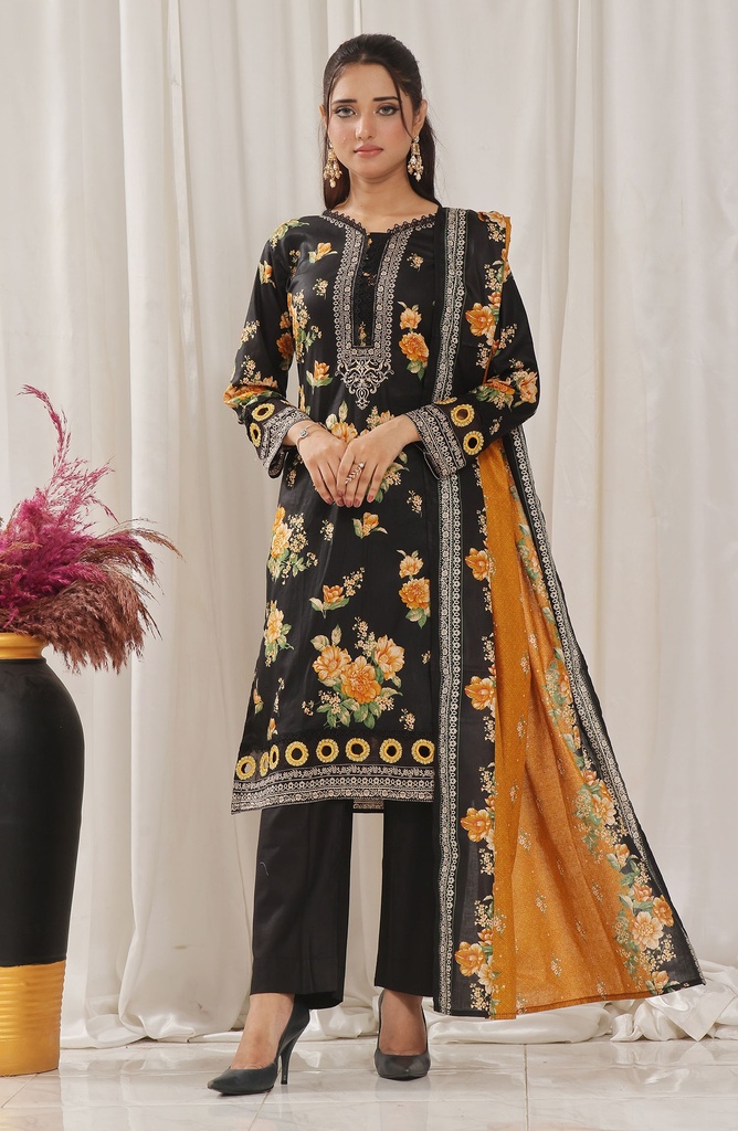 Designer Cotton Lawn 3 Pcs Unstitched Printed Collection 2024 - DL-131