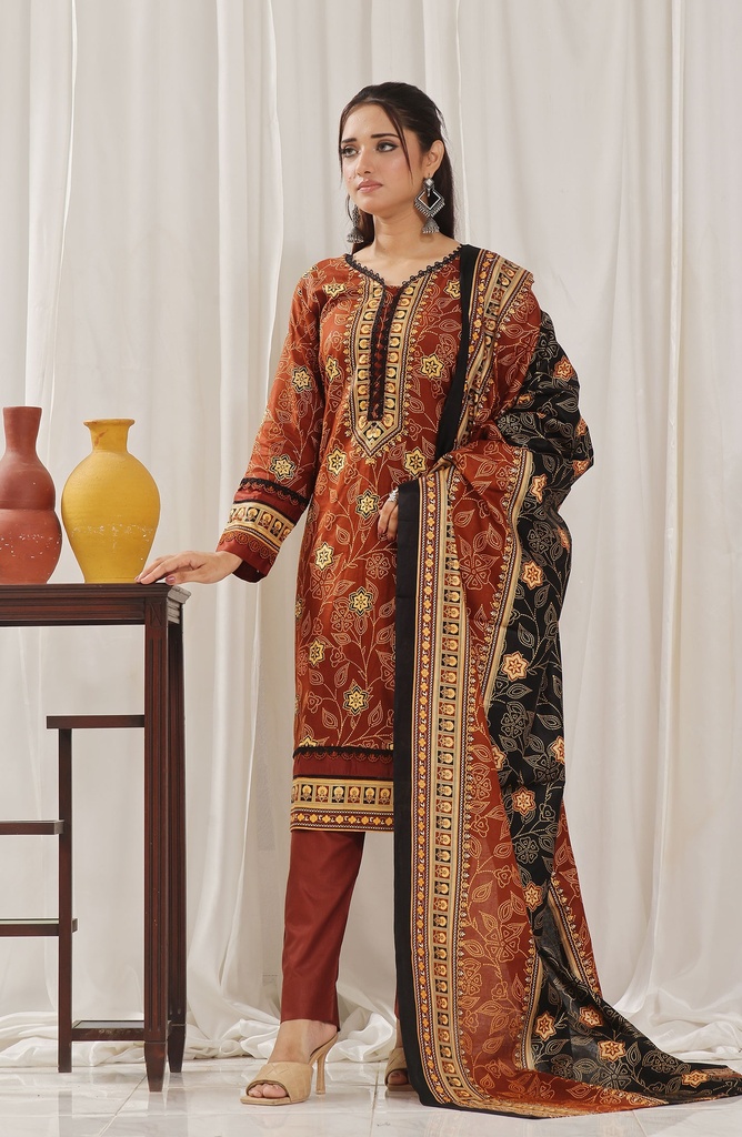 Designer Cotton Lawn 3 Pcs Unstitched Printed Collection 2024 - DL-118