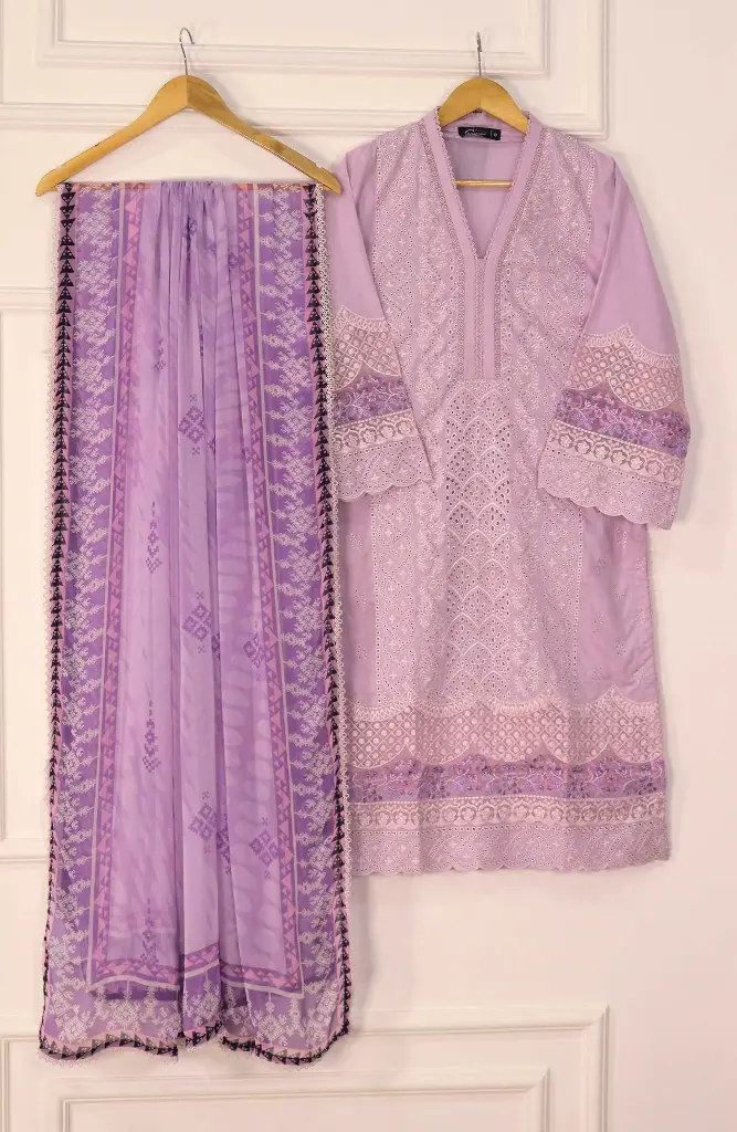 Emerge - Schiffli Embroidered Lawn Pret Collection D-05