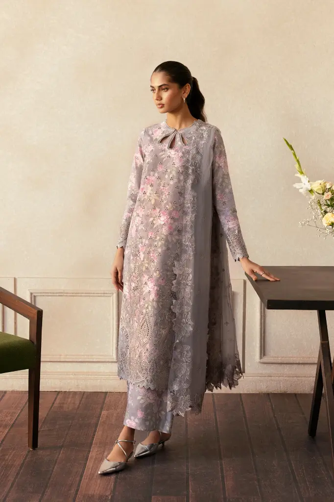 Afrozeh - Day Break Printed Kari 2025 - V11-02 Wind Brushed