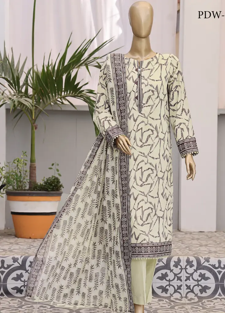 HZ - Premium Dailywear 3Pc Printed Collection PDW-104B