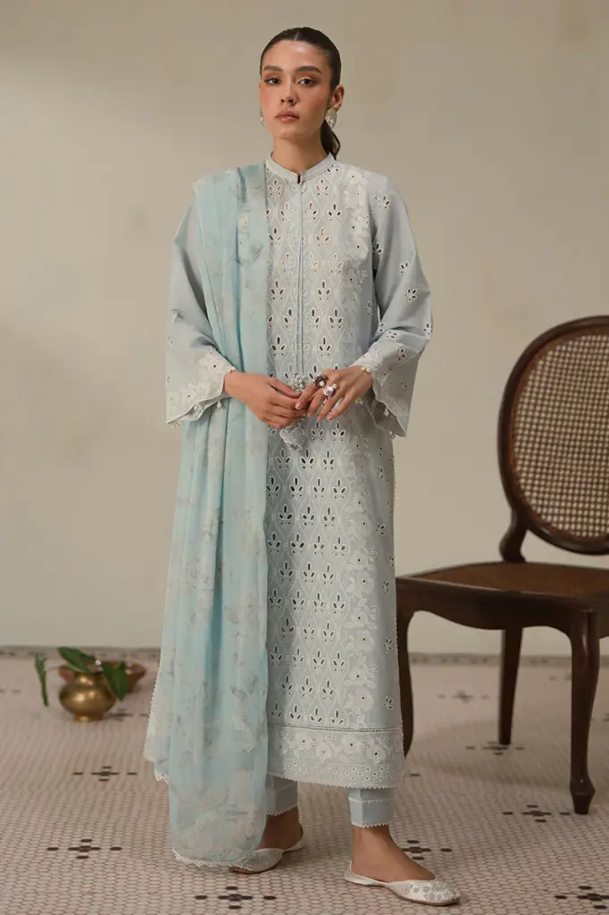 Cross Stitch - Chikankari Collection Design 01 Blue Flair
