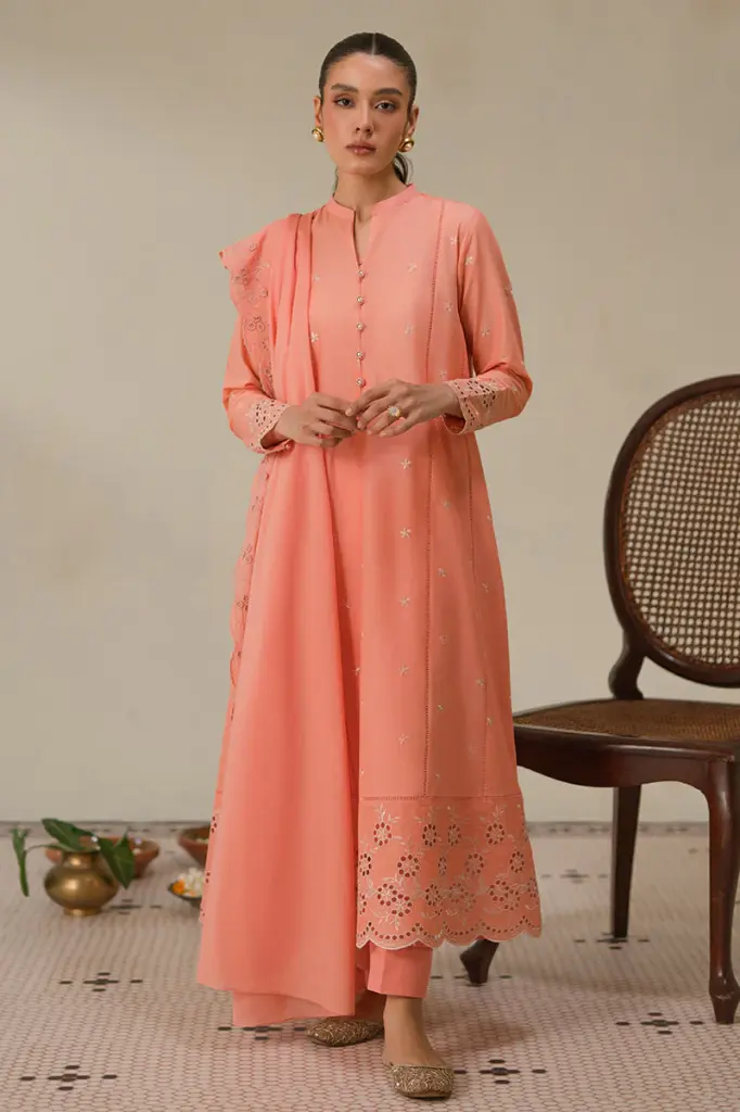 Cross Stitch - Chikankari Collection Design 02 Coral Haze