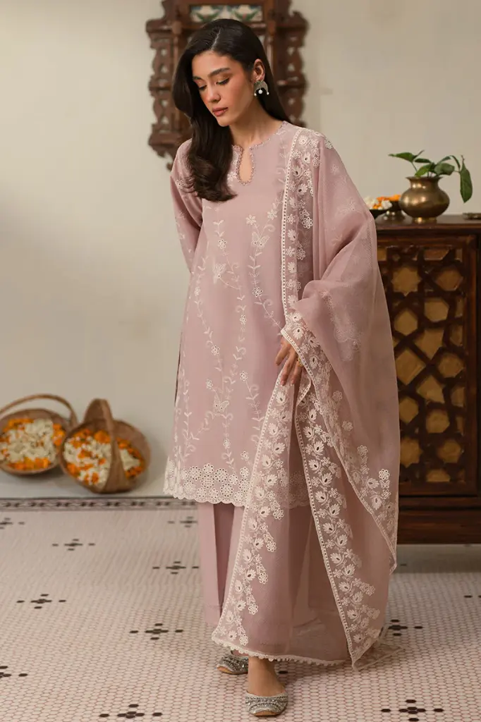Cross Stitch - Chikankari Collection Design 03 Mauve Glam