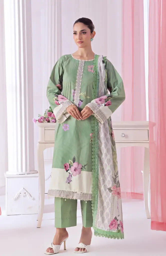 Alzohaib - Colors Digital Printed Lawn Vol-6 D-07