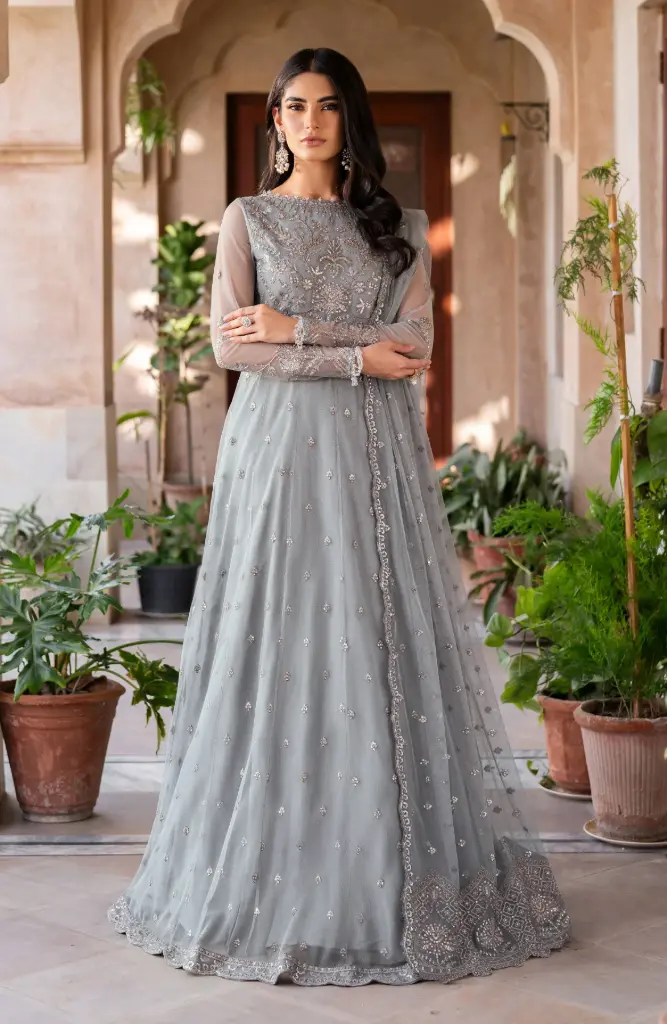 Zarif - Sahiba Embroidered Net SBA-04 Yasmin
