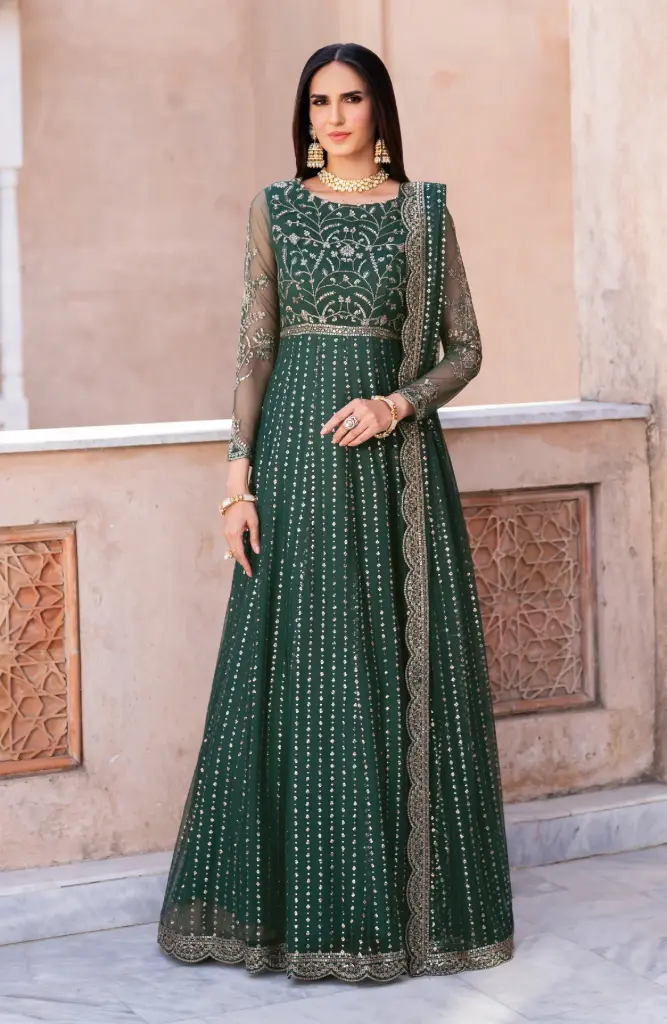 Zarif - Sahiba Embroidered Net SBA-05 Keran