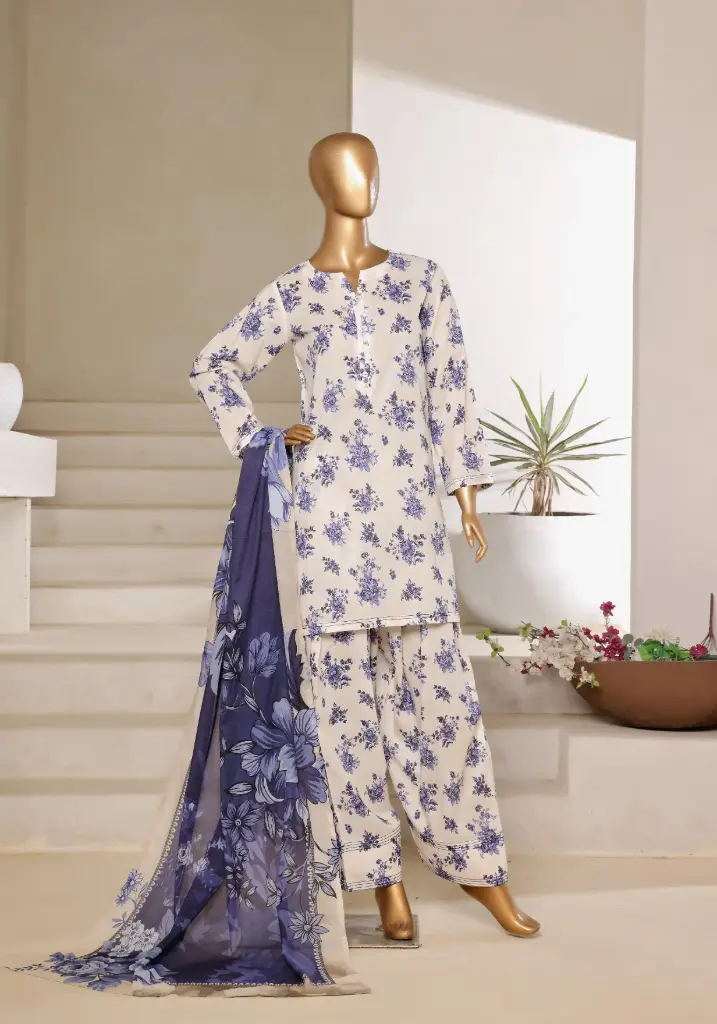 Sadabahar - Printed Lawn with Farshi Shalwar D-04