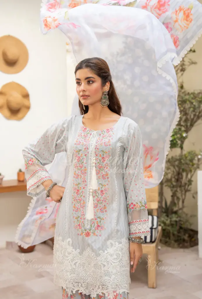 Karma Collection - Aaina Vol-II KC-1493 Soft Ice Blue