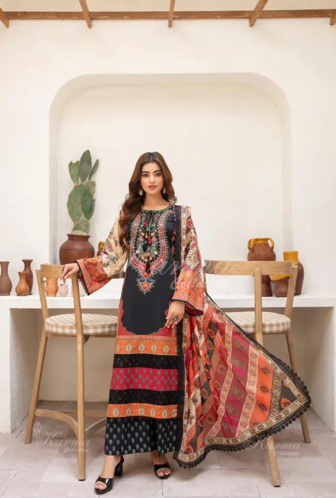 Karma Collection - Aaina Vol-II KC-1502 Multi Black