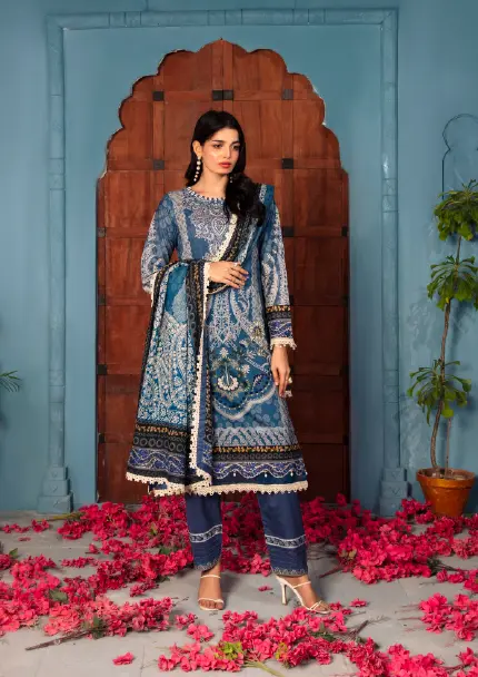 Gul Adhar - Rang E Haya 3Pc Printed - 02