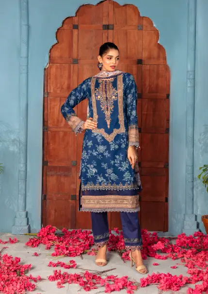Gul Adhar - Rang E Haya 3Pc Printed - 05