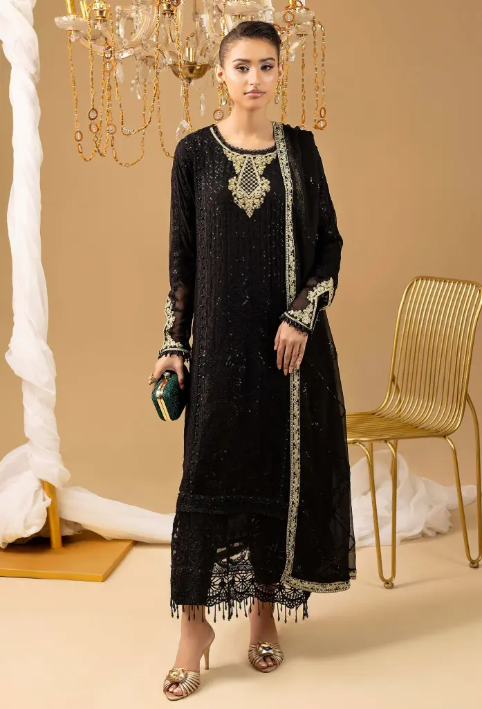 Adan's Libas - Chiffon 3 Pc Collection D-06