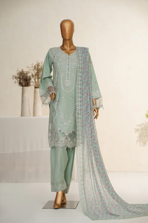 Maria Fabrics - Meher 3Pc Luxury Cotton - Sohana