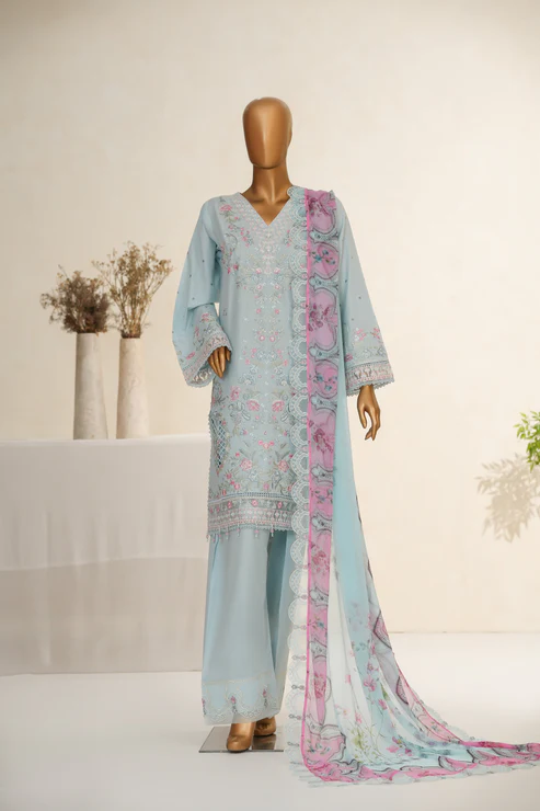 Maria Fabrics - Meher 3Pc Luxury Cotton - Mehal