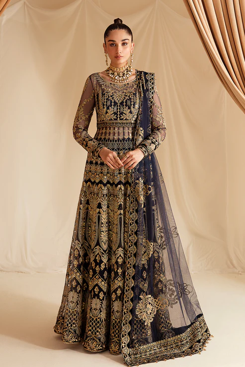 Ayzel - Fleur De Lis Luxury Chiffon '23 AZ-V4-05 Bluebella