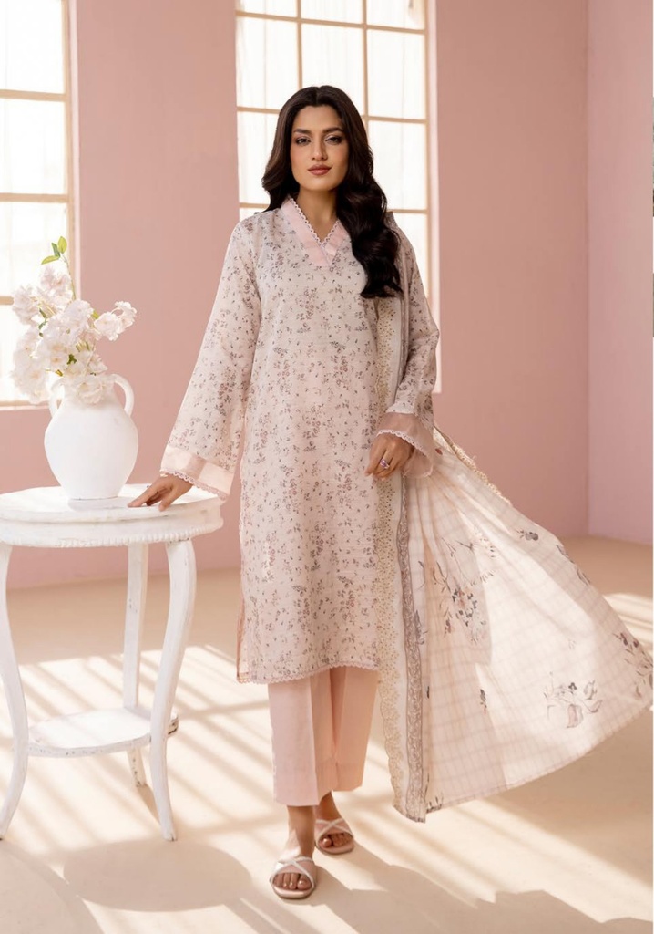 Nur - Pastels Printed & Embroidered Lawn Collection NP-03