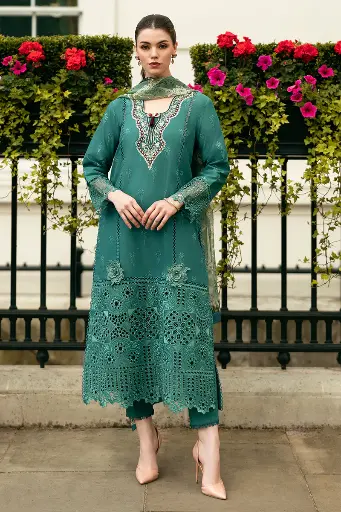 Mushq - Hemline Chikankari '24 Odyssey HMC-04 Whispering Waves
