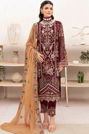 Ramsha - Chevron Chiffon Collection Vol 7 A-712