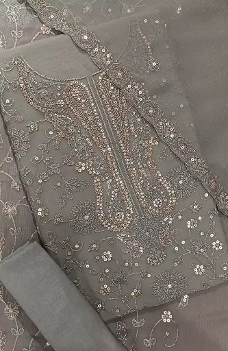 Amna Khadija - Nafees Embroidered Crinkle Chiffon Collection D-01