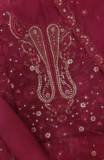 Amna Khadija - Nafees Embroidered Crinkle Chiffon Collection D-02