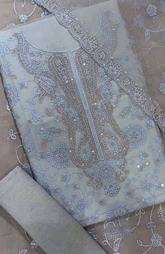 Amna Khadija - Nafees Embroidered Crinkle Chiffon Collection D-03