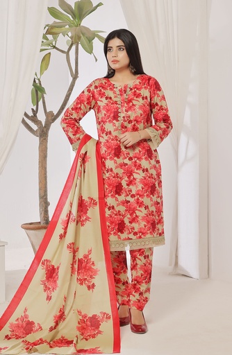 Designer Cotton Lawn 3 Pcs Unstitched Printed Collection 2024 - DL-175