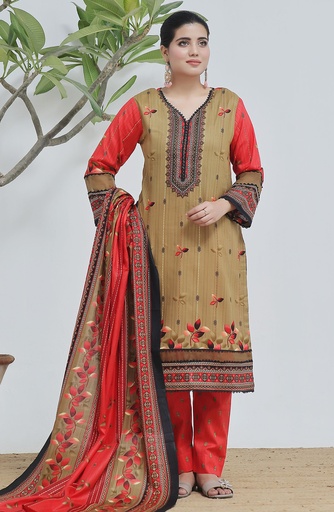 Designer Cotton Lawn 3 Pcs Unstitched Printed Collection 2024 - DL-162
